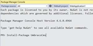 Card Image for Umbraco Basics – Detailed NuGet Installation Instructions for Umbraco 7